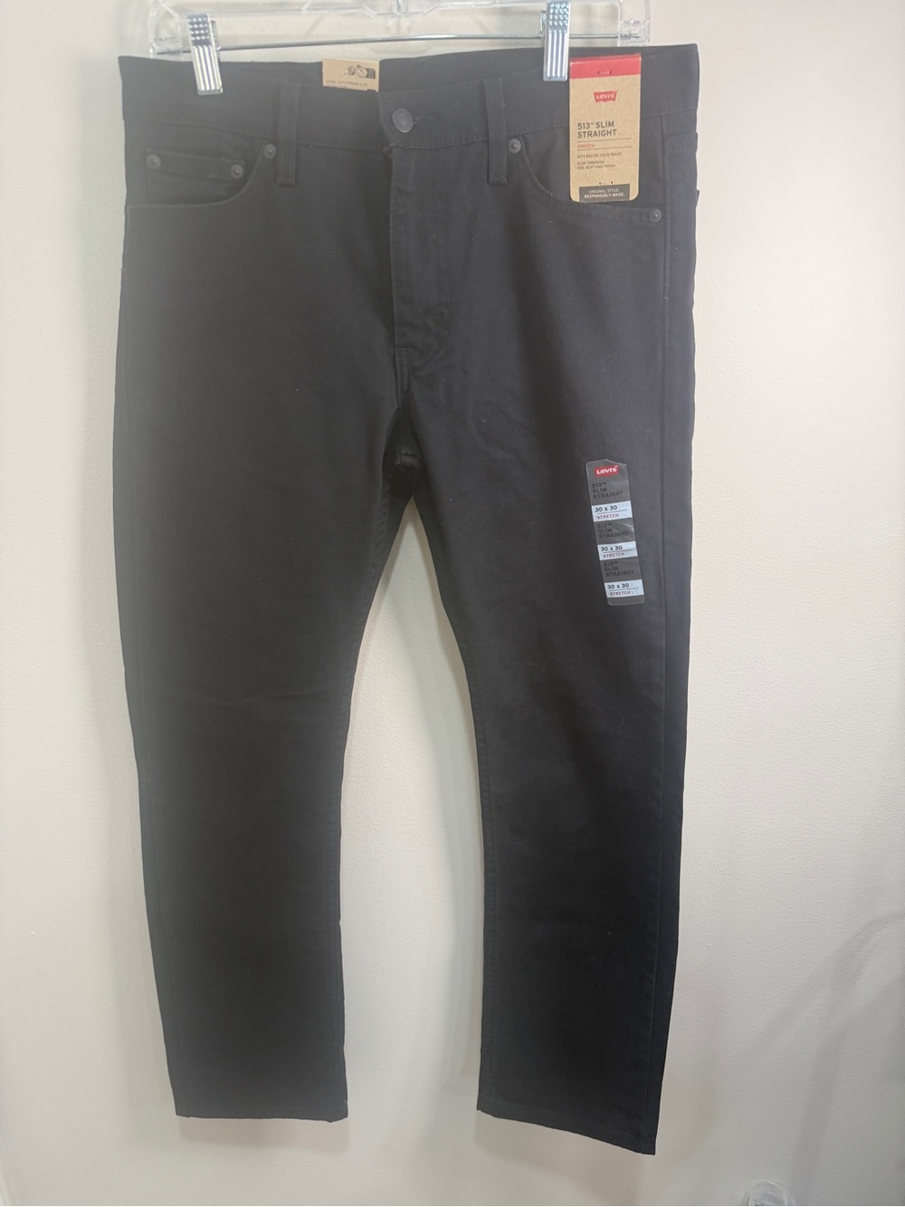 Levi's 513 Slim Straight Men's Jeans in Black NWT